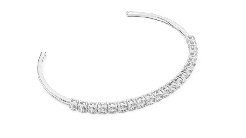 novafacet-elegant-3mm-round-diamond-bangle bracelet-white-gold-top