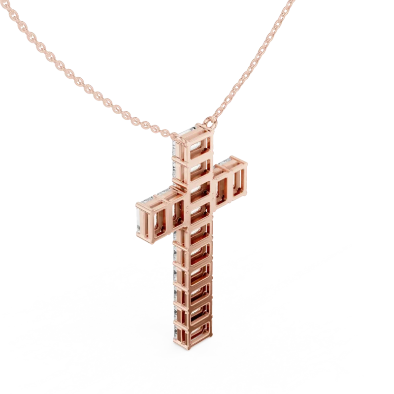 novafacet-emerald-cut-diamond-cross-pendant-rose-gold-angle-2