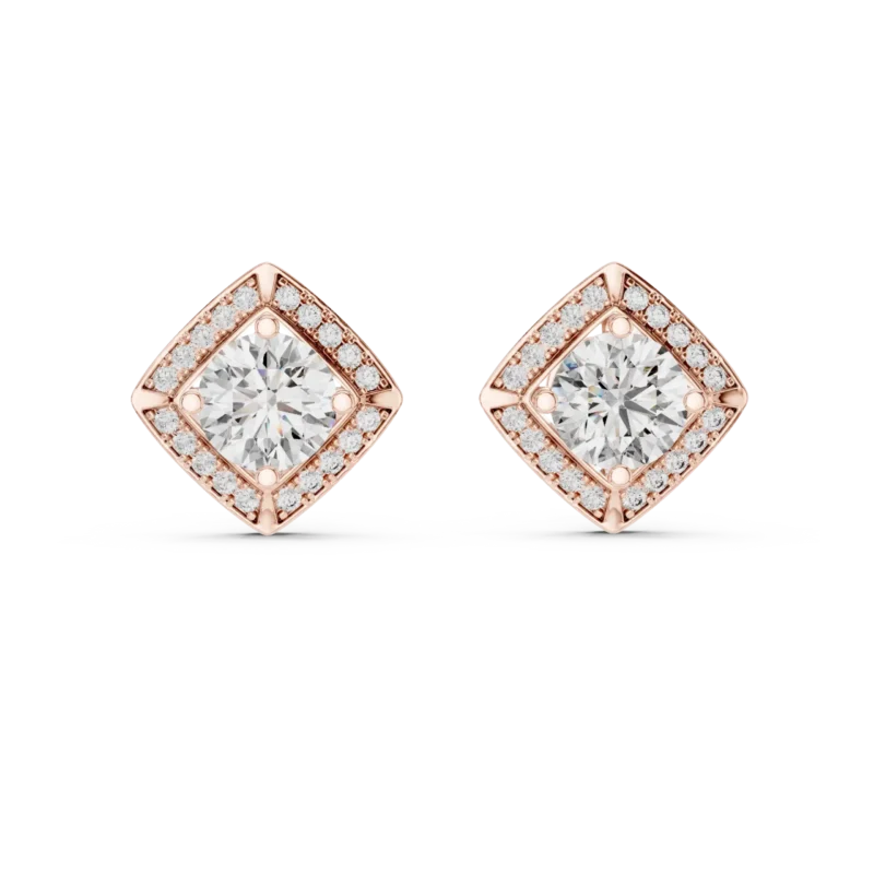 novafacet-radiant-square-halo-round-diamond-stud-earrings-rose-gold-front