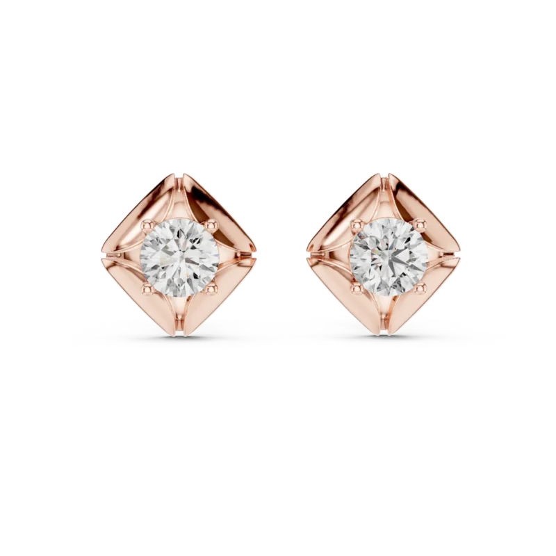novafacet-sculpted-petal-frame-round-diamond-stud-earrings-rose-gold-front